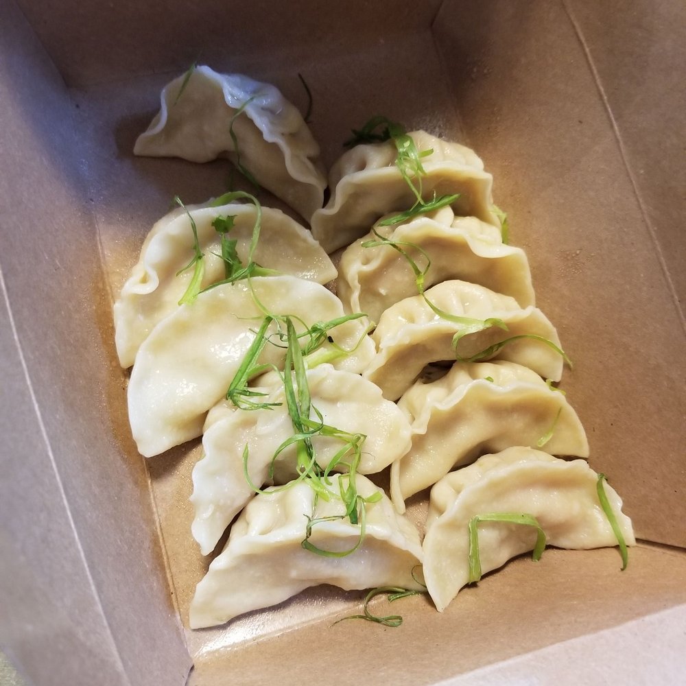 Santa Barbara Tasting Tours - Empty Bowl Gourmet Noodle Bar - potstickers. We got one per person - Food Tours Near Me Santa Barbara Tasting Tours - Empty Bowl Gourmet Noodle Bar - potstickers. We got one per person - Food Tours Near Me