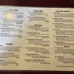 Thai Enterprise - Menu