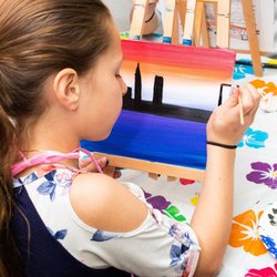 The soul Palette has awesome teachers that break down every step. We first meditate and create intent and them paint.