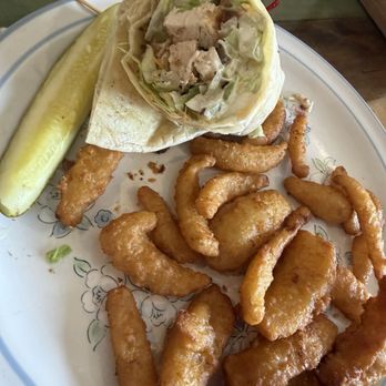 The Porch - Chicken bacon ranch wrap with onion peels - Bars Near Me - Council Bluffs, Iowa The Porch - Chicken bacon ranch wrap with onion peels - Bars Near Me - Council Bluffs, Iowa