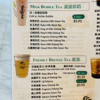 Tsaocaa - Pinellas - a menu with drinks - Bubble Tea Near Me - Pinellas Park, Florida Tsaocaa - Pinellas - a menu with drinks - Bubble Tea Near Me - Pinellas Park, Florida