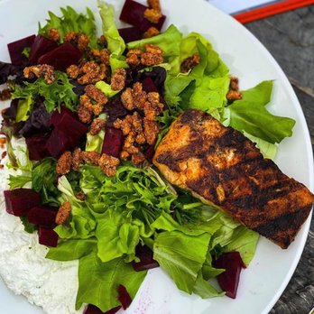 Jekyll Brewing City Center - Roasted Beet Salad with Salmon - Breweries Near Me - Alpharetta, Georgia