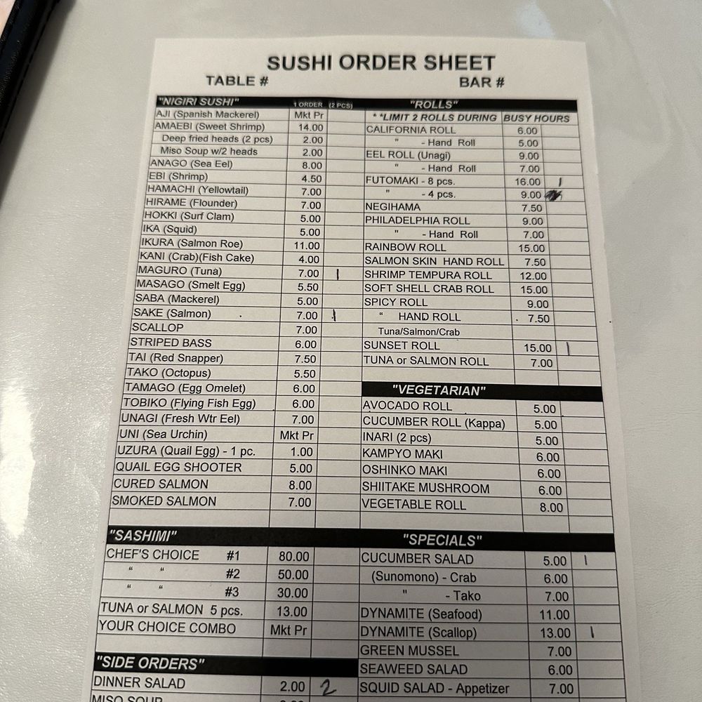 Menu Menu