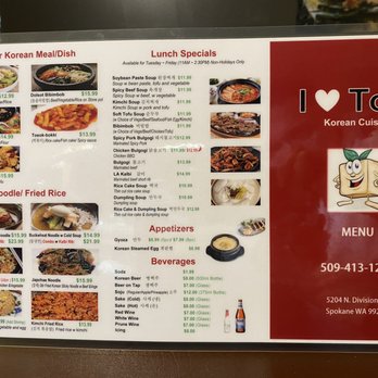I Love Tofu - Menu - Korean Near Me - Spokane, Washington I Love Tofu - Menu - Korean Near Me - Spokane, Washington