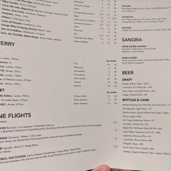 Barcelona Wine Bar - Drink menu - Spanish Near Me - Cambridge, Massachusetts