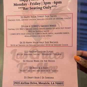 Las Cruces Tex Mex - Normal happy hour specials - Tex-Mex Near Me - Metairie, Louisiana Las Cruces Tex Mex - Normal happy hour specials - Tex-Mex Near Me - Metairie, Louisiana