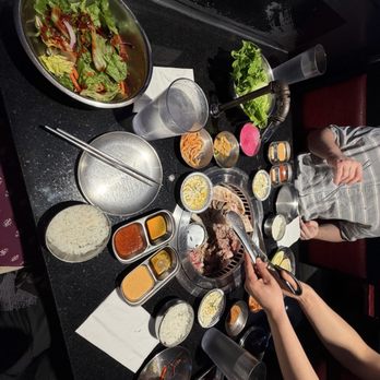Iron Age Korean Steakhouse - Pork belly and brisket - Korean Near Me - Rego Park, New York Iron Age Korean Steakhouse - Pork belly and brisket - Korean Near Me - Rego Park, New York