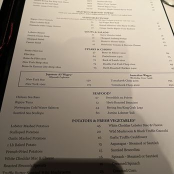 Mastro's Steakhouse - Menu - Steakhouses Near Me - Thousand Oaks, California