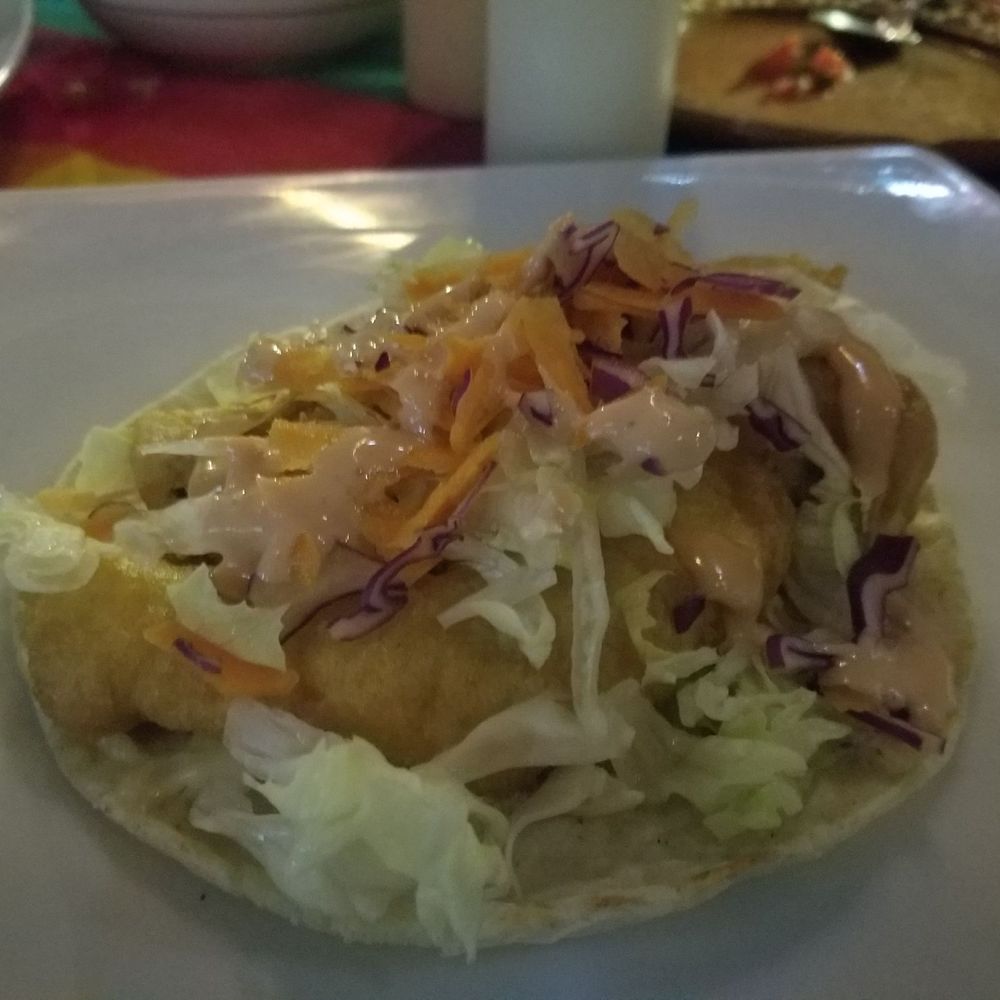 Los Mariachiles - fried fish taco in tempura batter - Mexican Near Me - Puerto Vallarta, JAL
