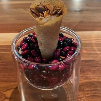 Grey Sweater - Housemade cone, leek and fennel ice - New American Near Me - Oklahoma City, Oklahoma Grey Sweater - Housemade cone, leek and fennel ice - New American Near Me - Oklahoma City, Oklahoma