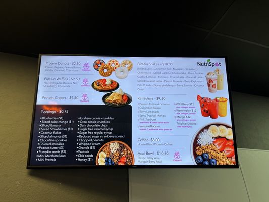 Menu photo 1 702 Nutrition Spot Las Vegas, NV