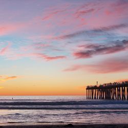 Aerial Photography Studios - Hermosa Beach Pier with Jogger.