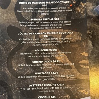 Medusa Bar & Grill - Menu - Seafood Near Me - Springdale, Arkansas