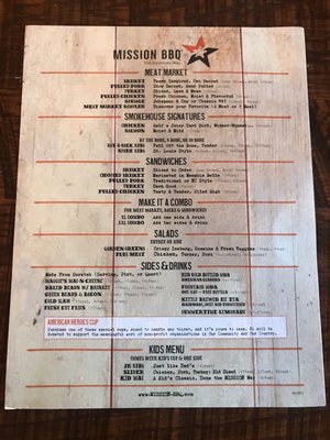 Menu photo 8 Mission BBQ Nashville, TN