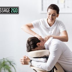 Massage 2go - Chair massage available for individuals or groups -- at your hotel, home, office, corporate event, or trade show.