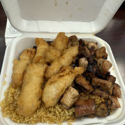 Famous Wok - Sweet and sour chicken Bourbon chicken House fried rice