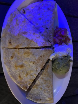 Photo of Paradise Cantina - Las Vegas, NV, US. Tres Queso Quesadilla with Carnitas