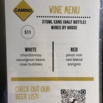 Camino - Wine and Beer Menu - Diners Near Me - Milwaukee, Wisconsin Camino - Wine and Beer Menu - Diners Near Me - Milwaukee, Wisconsin