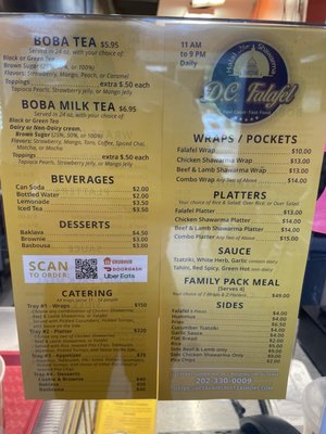 Menu photo 2 DC Falafel Washington, DC, DC