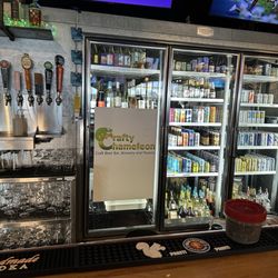 The Crafty Chameleon Brewery and Pizza - A huge beer selection! On tap and in bottles and cans!