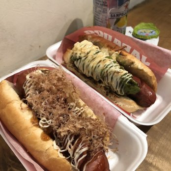 Japadog - #1 Kurobata pork and #14 avocado - Japanese Near Me - Vancouver, British Columbia Japadog - #1 Kurobata pork and #14 avocado - Japanese Near Me - Vancouver, British Columbia