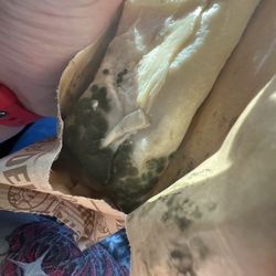 Exxon - MOLD at the bottom of my burrito.