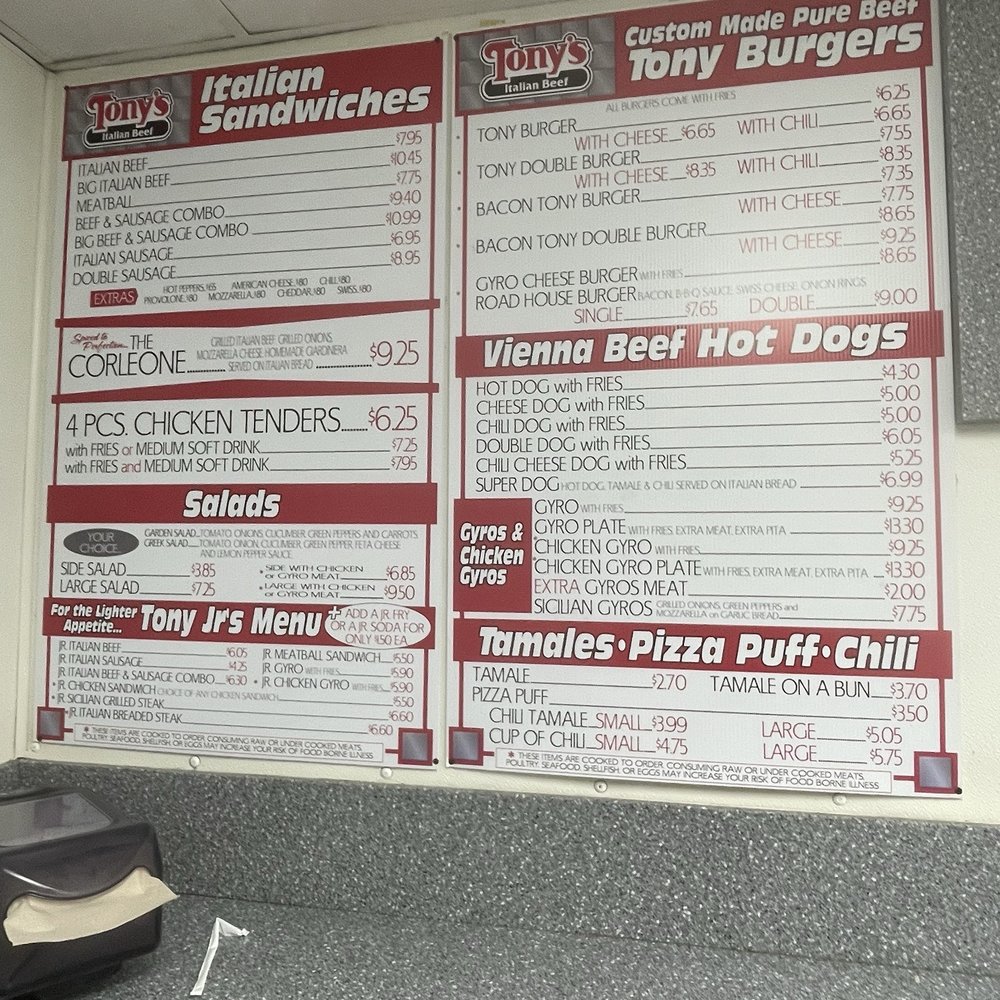 Tony's Italian Beef - Italian Near Me - Chicago, Illinois Tony's Italian Beef - Italian Near Me - Chicago, Illinois