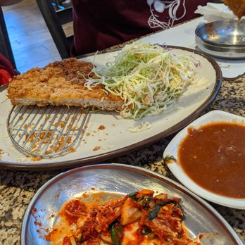Han Yang - Pork cutlet stays nice and crunchy on the rack - Korean Near Me - Buena Park, California Han Yang - Pork cutlet stays nice and crunchy on the rack - Korean Near Me - Buena Park, California