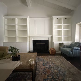 CBR Contracting - Bookcase and exposed beams sanded/painted - General Contractors Near Me - Irvine, California