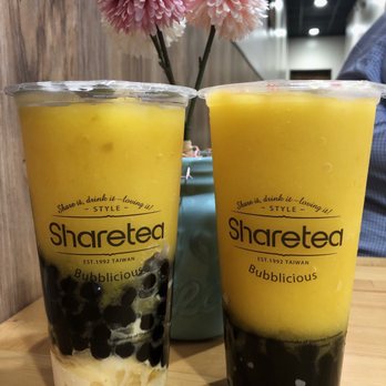 Sharetea - Mango boba with ice cream and mango boba - Coffee & Tea Near Me - Fullerton, California Sharetea - Mango boba with ice cream and mango boba - Coffee & Tea Near Me - Fullerton, California