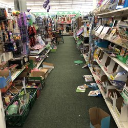 Dollar Tree - It looks like they're resetting the store for Christmas but this is ridiculous. Who wants to shop in this?!