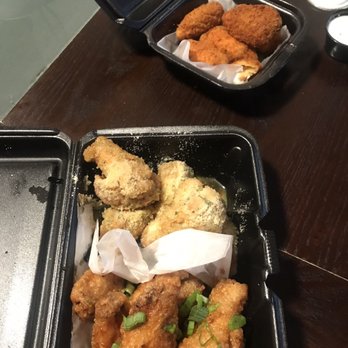 Fire Wings - Dragon and Garlic Parm with a side of stuffed jalapeños - American Near Me - Antelope, California