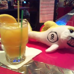Firehouse Bar & Grill - Fuzzy navel victory drink for my claw-machine winning!