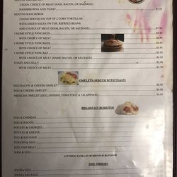 Quintana's Cafe - Full menu.