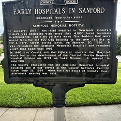 Early Hospitals in Sanford Historical Marker