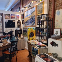 Root Cafe Coffeehouse & Spirits - Seating amidst the art gallery