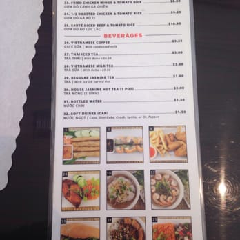 Pho Hot - Menu back - Vietnamese Near Me - Glendale, California