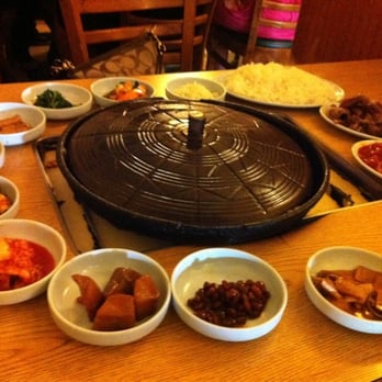 Korea House - 10 sides. Pork bulgogi. Galbi! Yummm - Korean Near Me - Austin, Texas