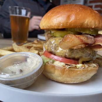 Pendulum Fine Meats - Burger! Spicy mustard and bacon...A MUST HAVE. Fries with garlic aioli - Butcher Near Me - Norfolk, Virginia Pendulum Fine Meats - Burger! Spicy mustard and bacon...A MUST HAVE. Fries with garlic aioli - Butcher Near Me - Norfolk, Virginia