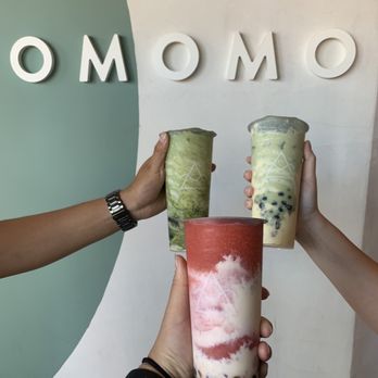 OMOMO Tea Shoppe - Matcha tornado and Oreo crème Beule tornado - Coffee & Tea Near Me - Irvine, California