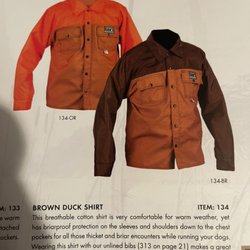 JB’s Hunt N Fishing  Supply - Briar proof/water resistant upland Shirts.