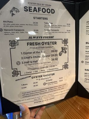 Menu photo 2 Oyster Hale by Crush Honolulu, HI Menu photo 2 Oyster Hale by Crush Honolulu, HI