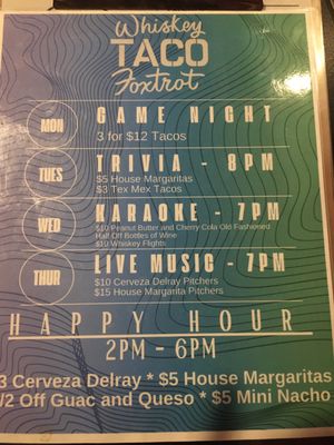 Menu photo 7 Whiskey Taco Foxtrot Clawson, MI Menu photo 7 Whiskey Taco Foxtrot Clawson, MI