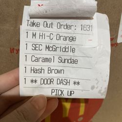McDonald's - Receipt