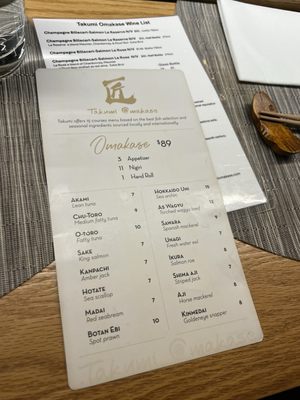 Menu photo 2 Takumi Omakase New York, NY Menu photo 2 Takumi Omakase New York, NY