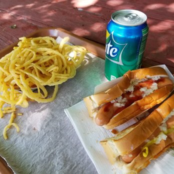Art Bradish Snack Bar - Dogs and rings!  Very good - Burgers Near Me - North Grafton, Massachusetts