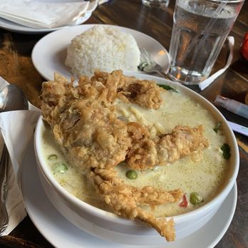 Budsi's Authentic Thai - Soft Shell Crab and Crab Green Curry was delicious Jasmine Rice too!! - Thai Near Me - New Orleans, Louisiana Budsi's Authentic Thai - Soft Shell Crab and Crab Green Curry was delicious Jasmine Rice too!! - Thai Near Me - New Orleans, Louisiana