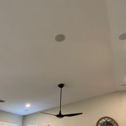 Freshly installed recessed lighting.
