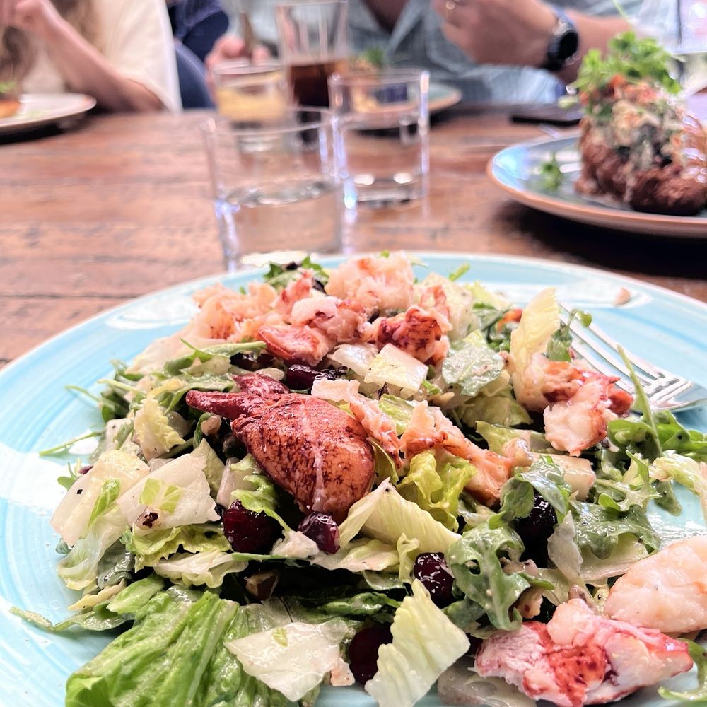 Arugula, cranberries, romaine, lobster... Arugula, cranberries, romaine, lobster...