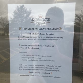 Smith And Betts Barbecue - Grand opening - Barbeque Near Me - Springdale, Arkansas